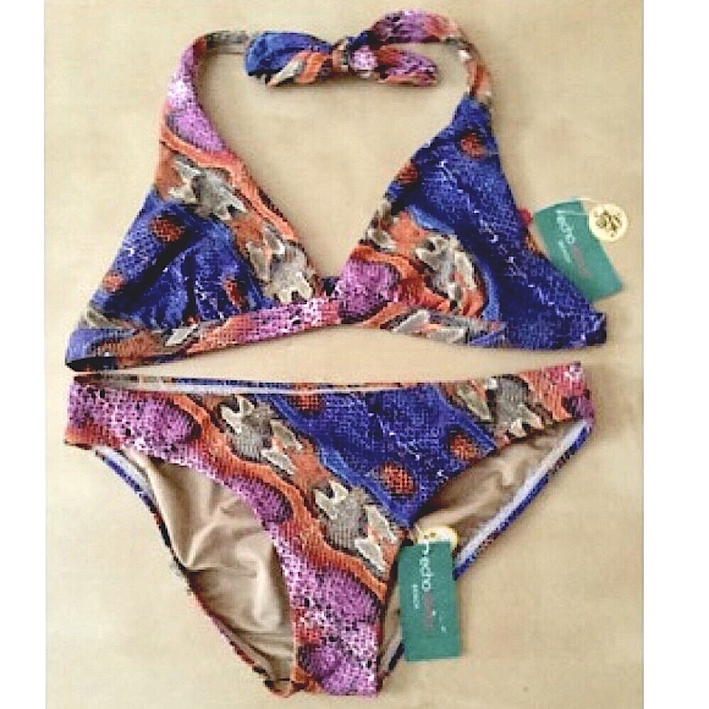 Vintage Echo Beach Snake Print Swimsuit SPF 50